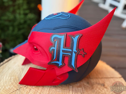 Houston-Inspired Blue & Red Mutant Cowl