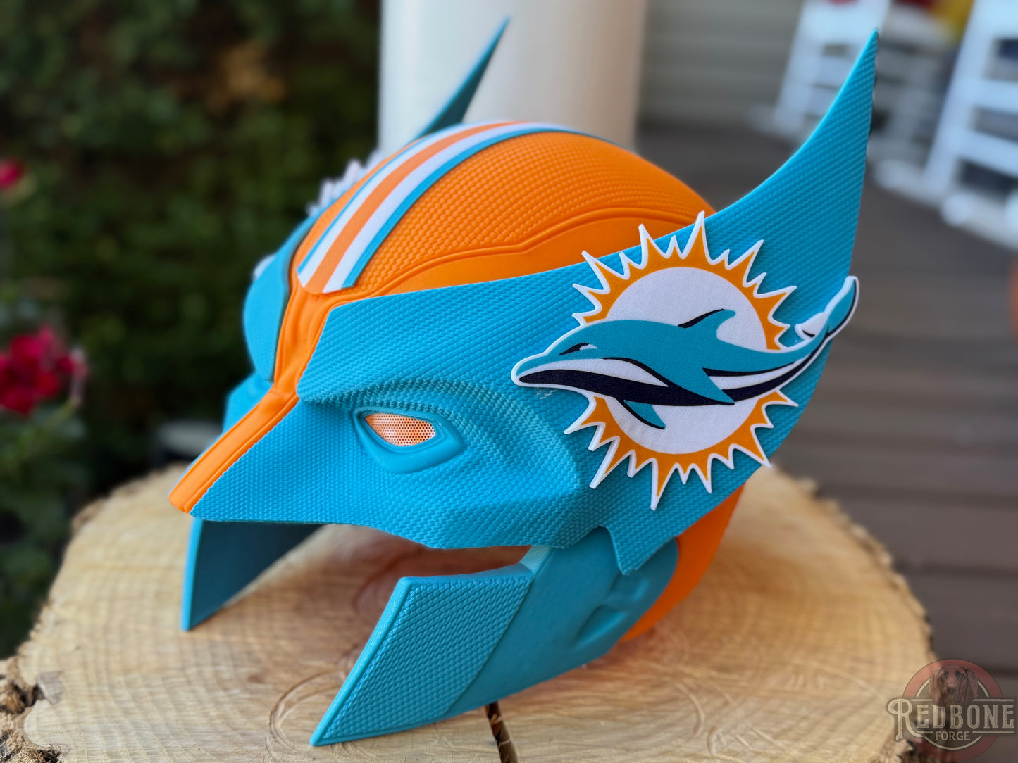 Miami-Inspired Teal & Orange Mutant Cowl