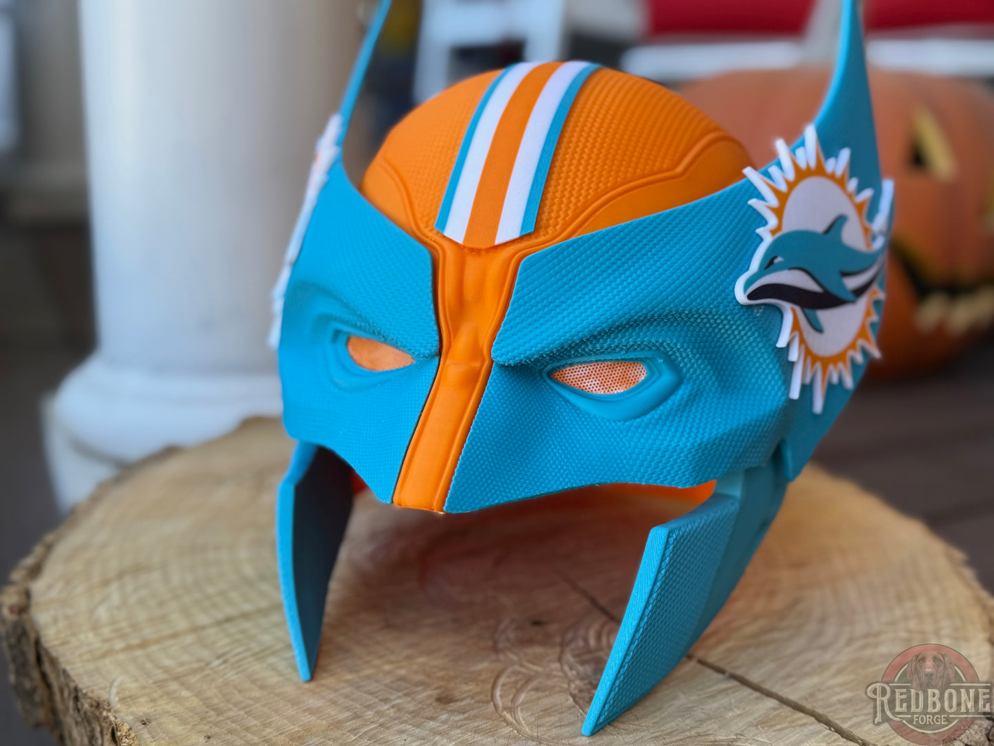 Miami-Inspired Teal & Orange Mutant Cowl