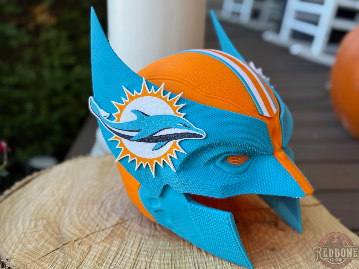 Miami-Inspired Teal & Orange Mutant Cowl