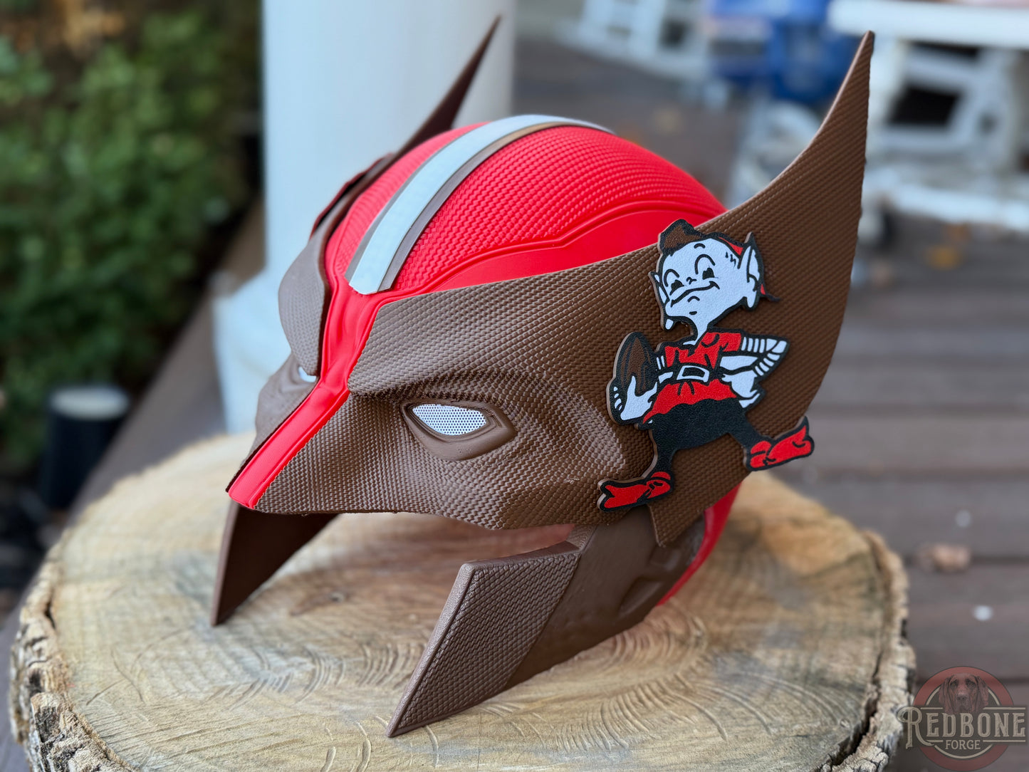 Cleveland-Inspired Brown & Orange Mutant Cowl