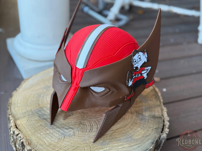 Cleveland-Inspired Brown & Orange Mutant Cowl