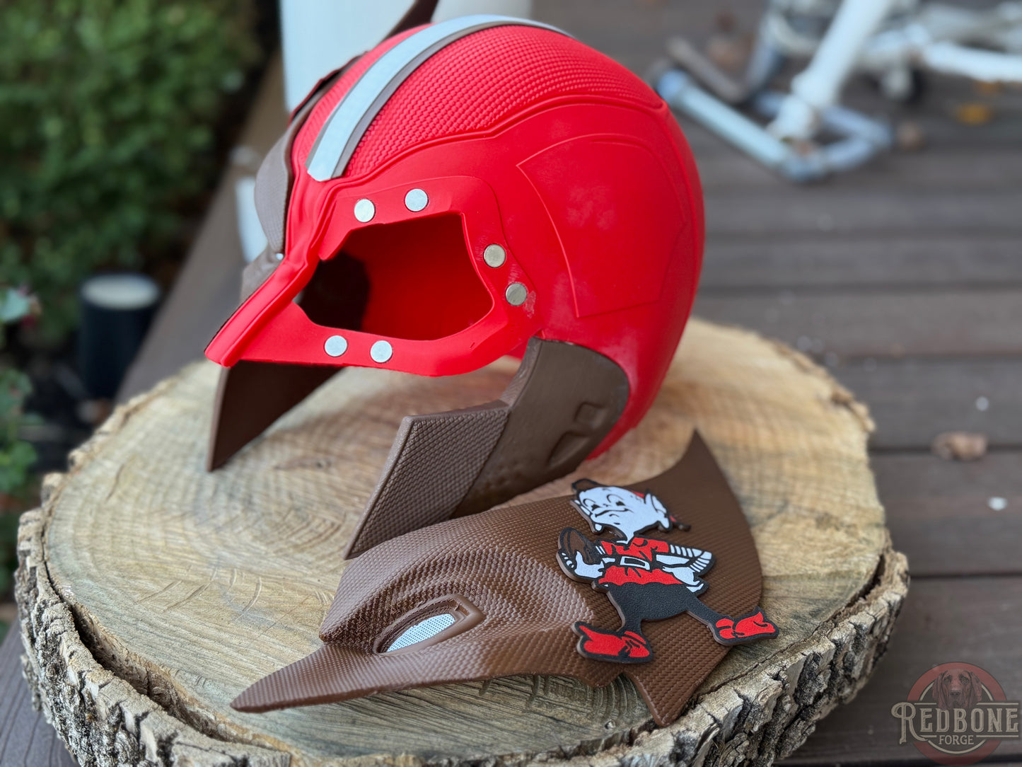 Cleveland-Inspired Brown & Orange Mutant Cowl