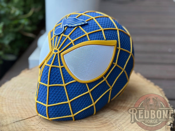 St. Louis Blues Spiderman 3D Printed Helmet
