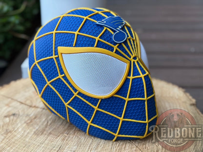 St. Louis-Inspired Hockey Web Slinger Mask