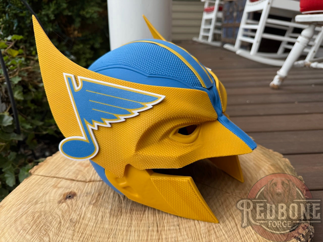 St. Louis Inspired Retro Blue & Yellow Mutant Cowl