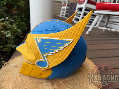 St. Louis Inspired Retro Blue & Yellow Mutant Cowl