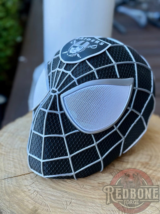 Vegas-Inspired Black & Silver Web Slinger Mask
