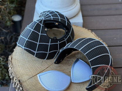 Black & Silver Raised Web Slinger Mask
