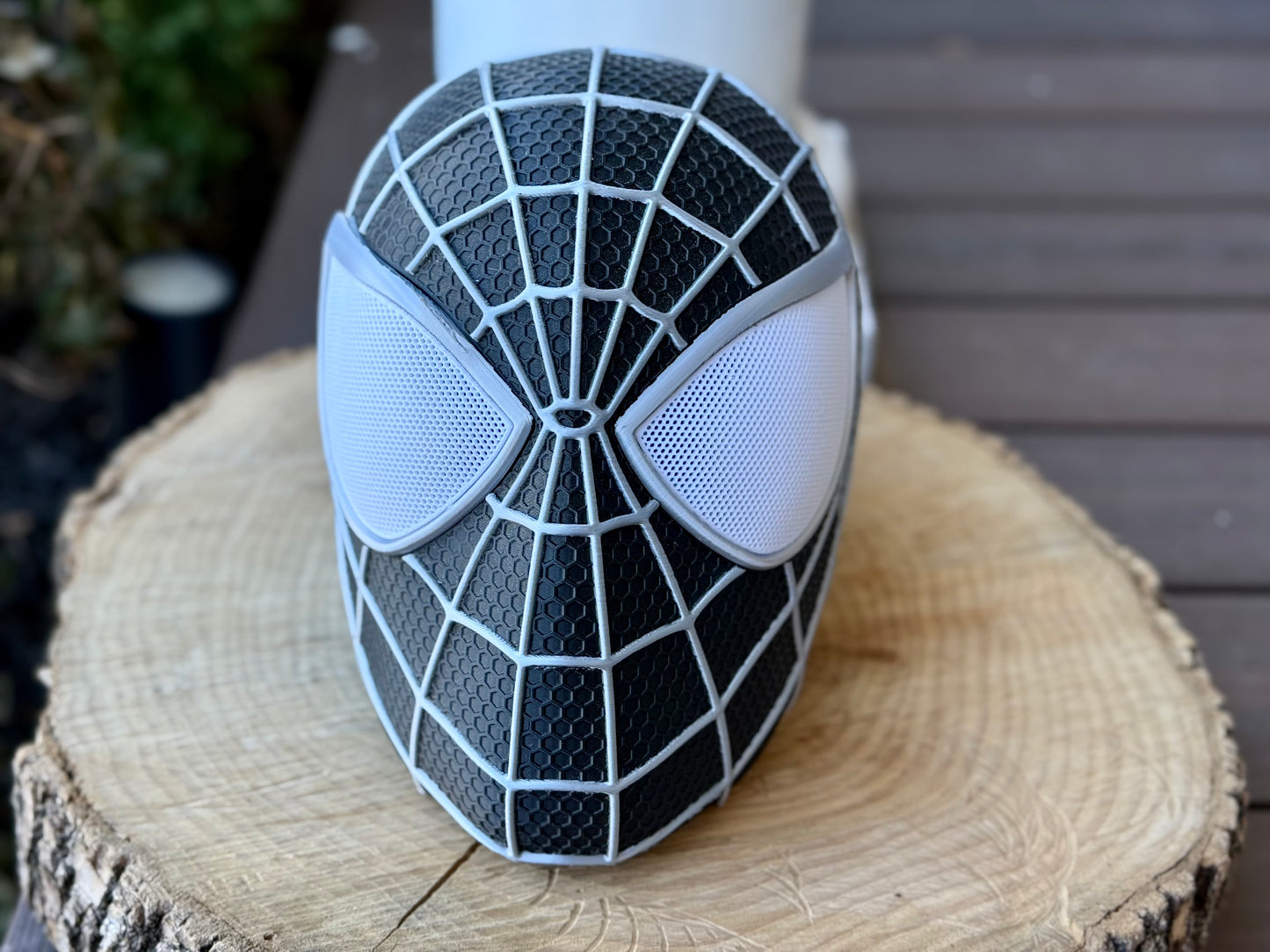 Red & Navy Raised Web Slinger Mask