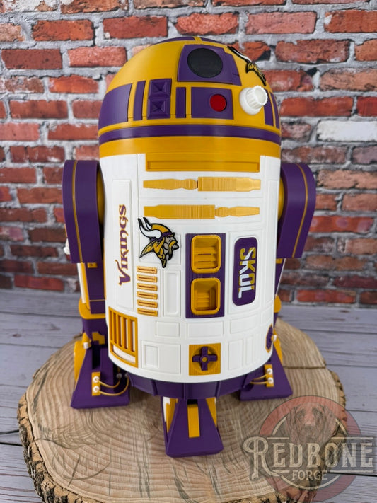Vikings -Inspired R2 Minnesota Purple & Gold Astromech Droid