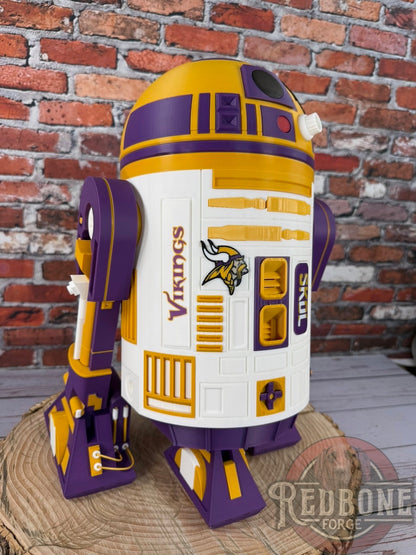 Vikings -Inspired R2 Minnesota Purple & Gold Astromech Droid