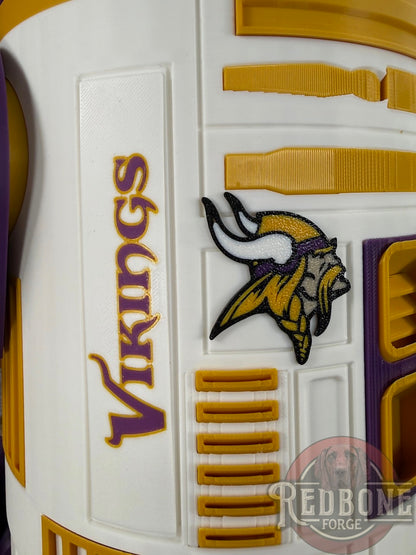 Vikings -Inspired R2 Minnesota Purple & Gold Astromech Droid
