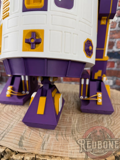 Vikings -Inspired R2 Minnesota Purple & Gold Astromech Droid