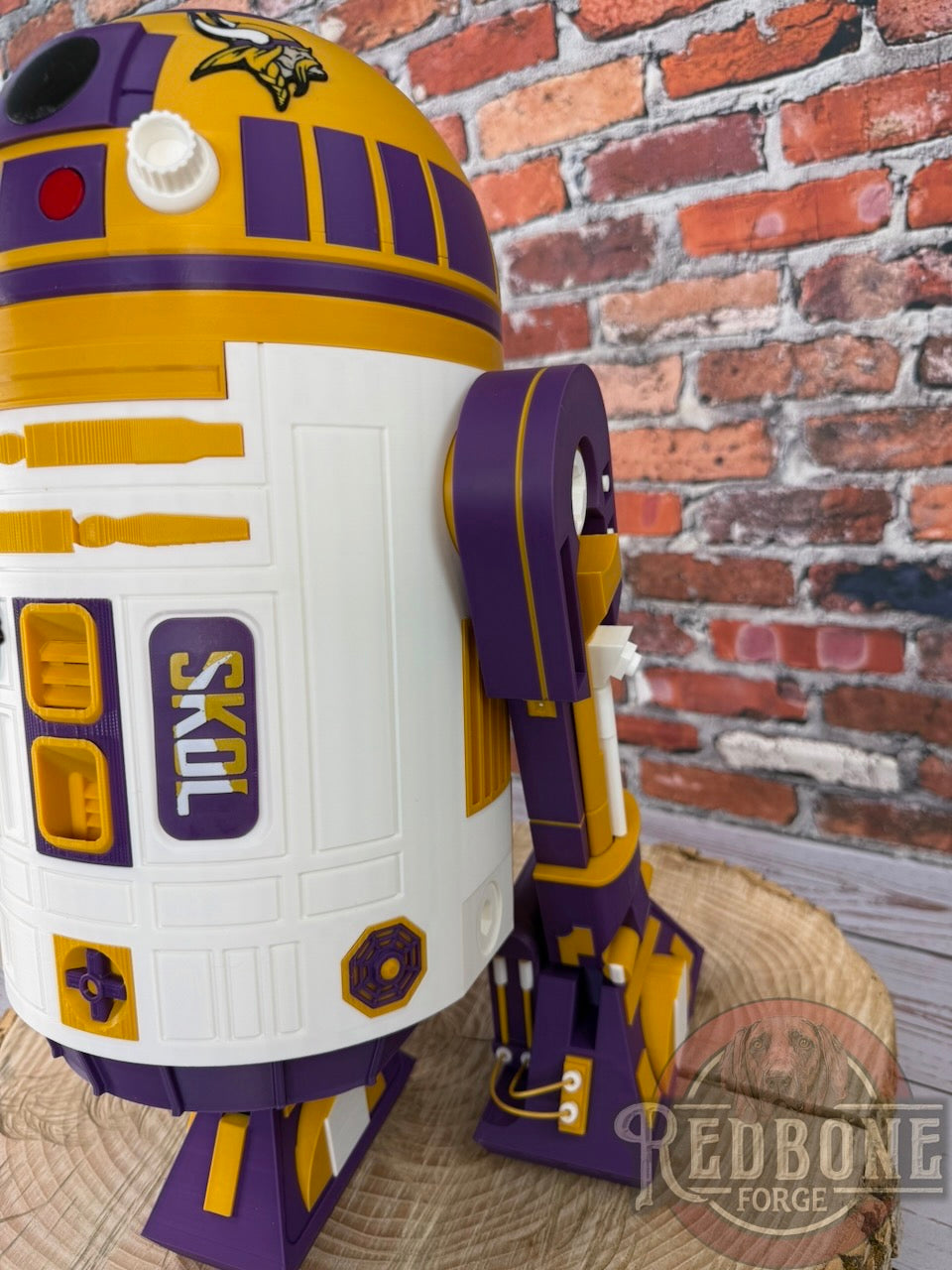 Vikings -Inspired R2 Minnesota Purple & Gold Astromech Droid