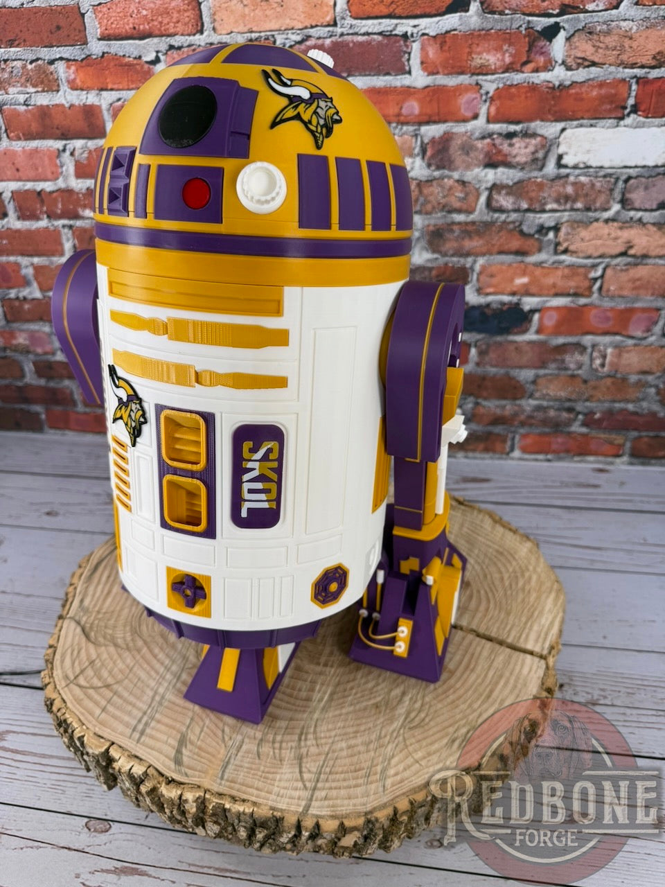 Vikings -Inspired R2 Minnesota Purple & Gold Astromech Droid