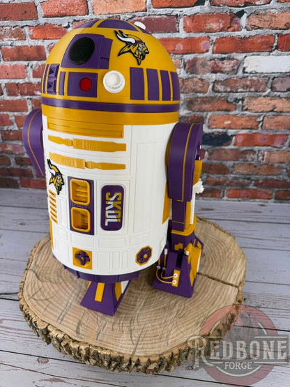 Vikings -Inspired R2 Minnesota Purple & Gold Astromech Droid