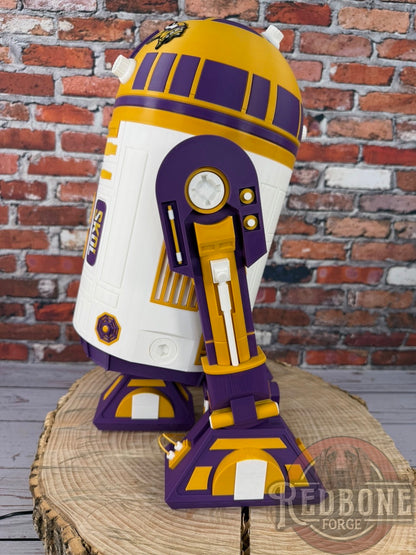 Vikings -Inspired R2 Minnesota Purple & Gold Astromech Droid