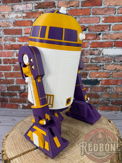 Vikings -Inspired R2 Minnesota Purple & Gold Astromech Droid