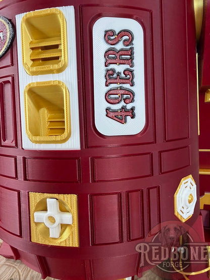 San Francisco-Inspired R2 49ers Red & Gold Astromech Droid