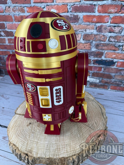 San Francisco-Inspired R2 49ers Red & Gold Astromech Droid