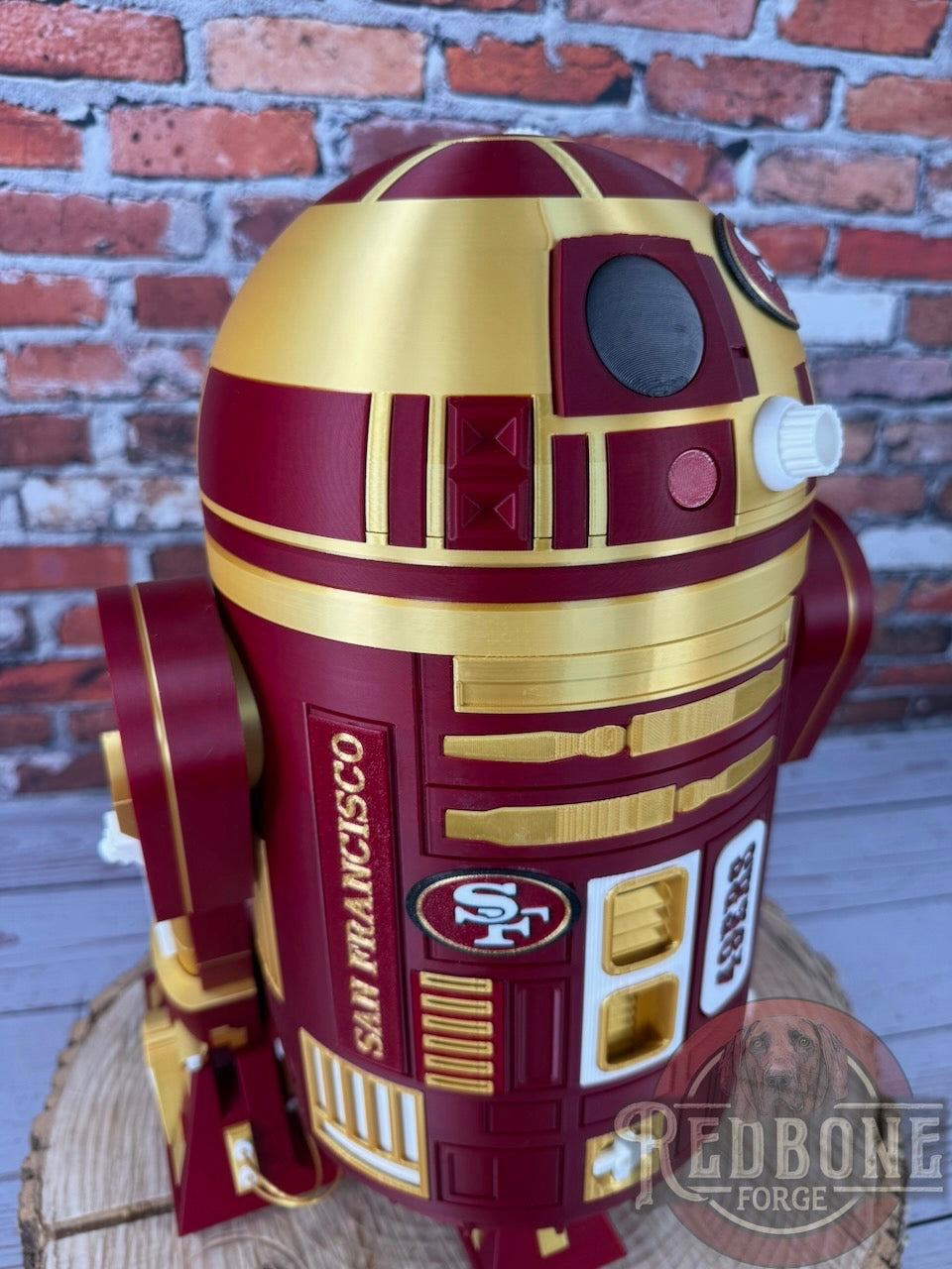 San Francisco-Inspired R2 49ers Red & Gold Astromech Droid