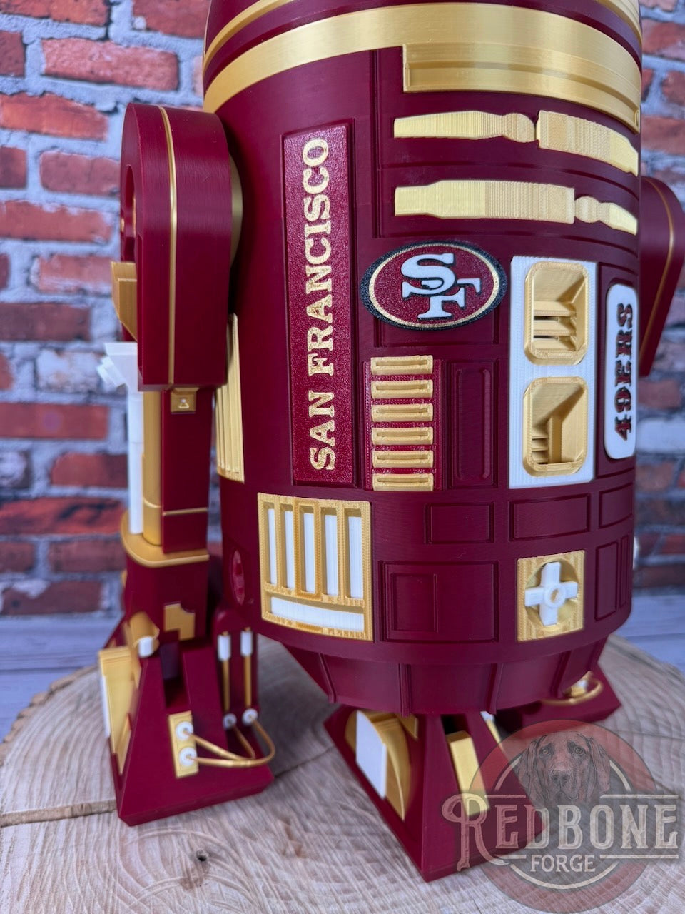 San Francisco-Inspired R2 49ers Red & Gold Astromech Droid