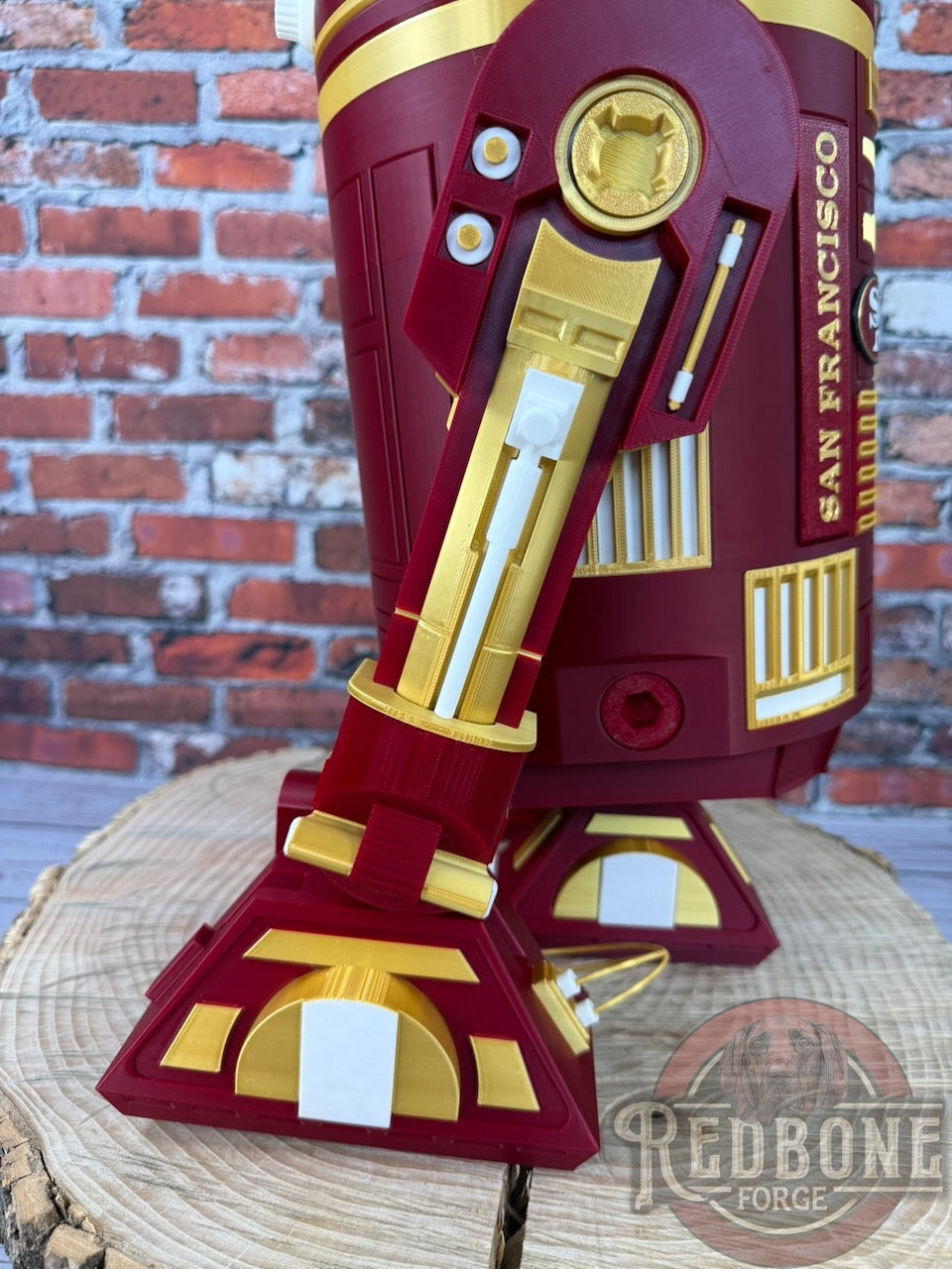 San Francisco-Inspired R2 49ers Red & Gold Astromech Droid