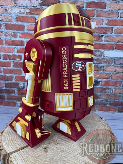 San Francisco-Inspired R2 49ers Red & Gold Astromech Droid