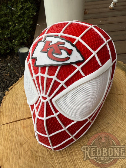 KC- Inspired Red & White Web Slinger Mask