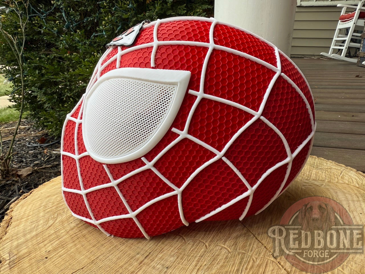 KC- Inspired Red & White Web Slinger Mask