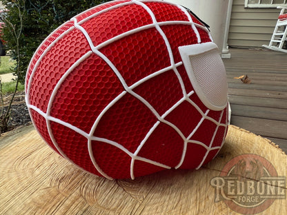KC- Inspired Red & White Web Slinger Mask