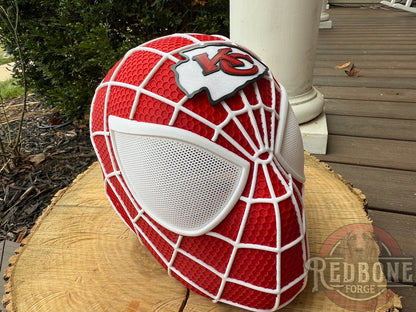 KC- Inspired Red & White Web Slinger Mask