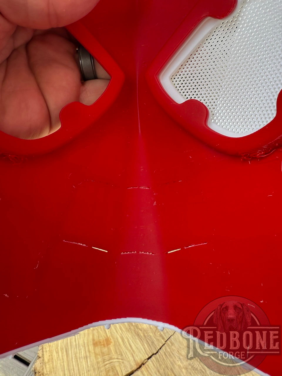 KC- Inspired Red & White Web Slinger Mask