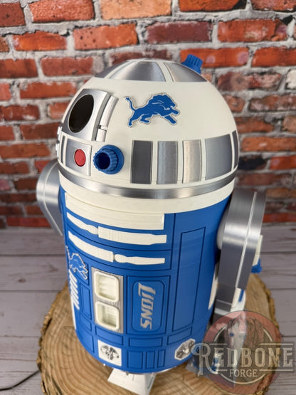 Detroit-Inspired R2 49ers Lions Astromech Droid