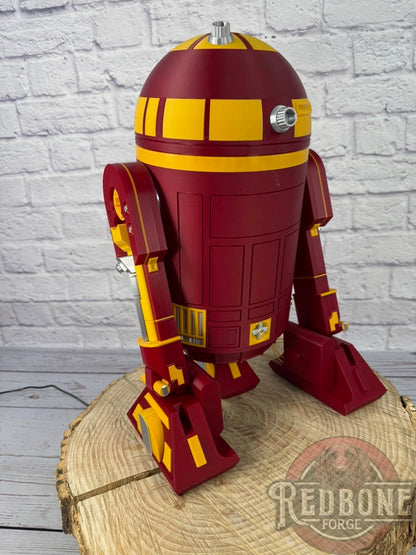 Arizona-Inspired R2 Sun Devils Red & Gold Astromech Droid