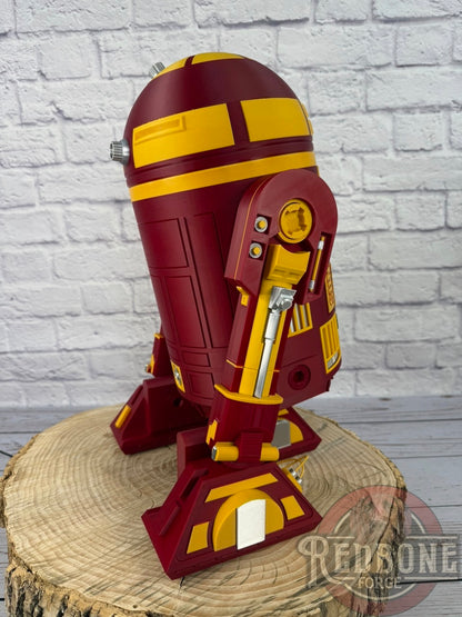 Arizona-Inspired R2 Sun Devils Red & Gold Astromech Droid