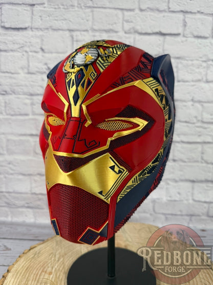 Custom Tribal Cat Panther Warrior Mask 3D Printed