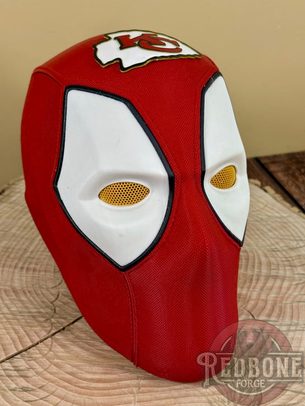 Kansas City Chiefs Deadpool Red & White 3D Printed Helmet