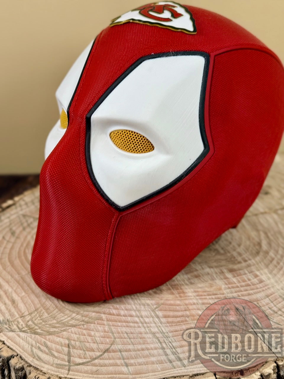 Kansas City Chiefs Deadpool Red & White 3D Printed Helmet