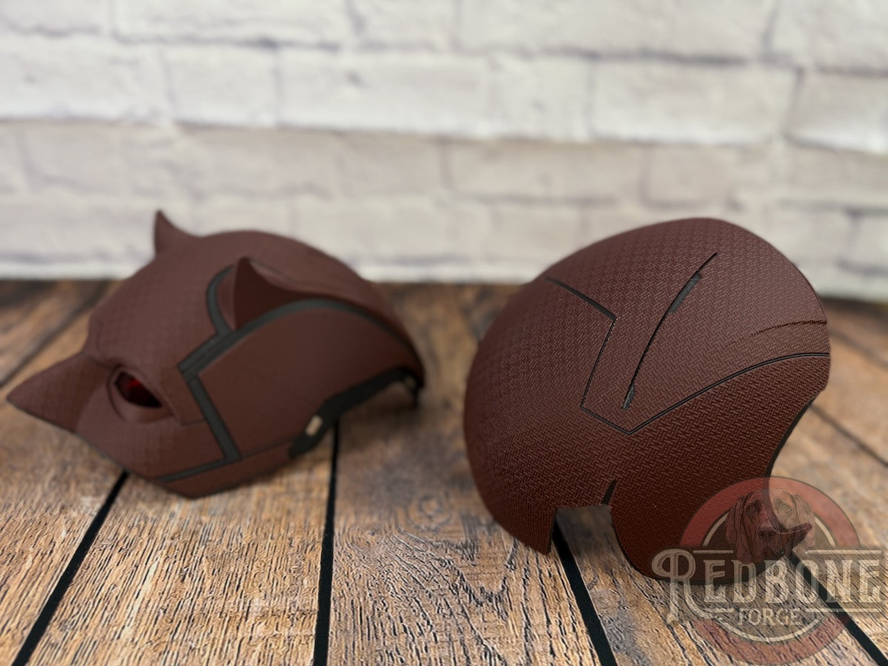 Red or Maroon Blind Devil Helmet