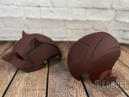 Red or Maroon Blind Devil Helmet