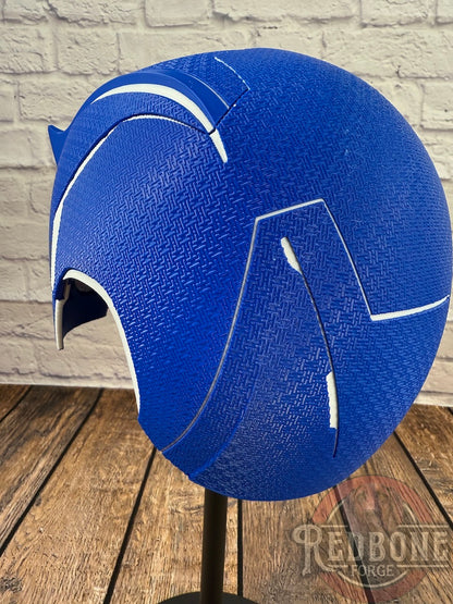 Blue & White Blind Devil Helmet