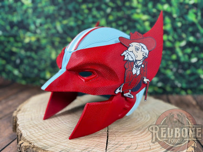Mississippi-Inspired Powder Blue & Red Mutant Cowl