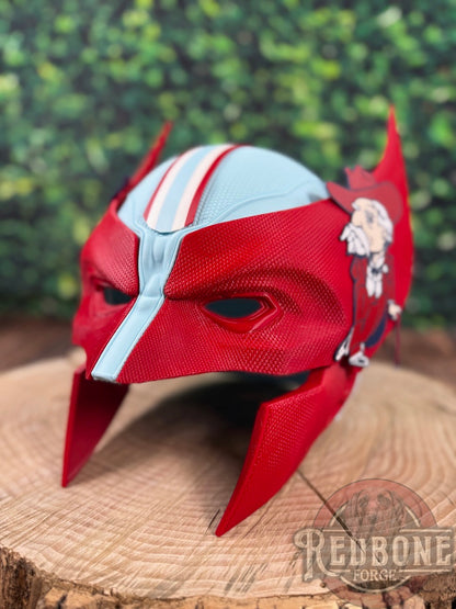 Mississippi-Inspired Powder Blue & Red Mutant Cowl