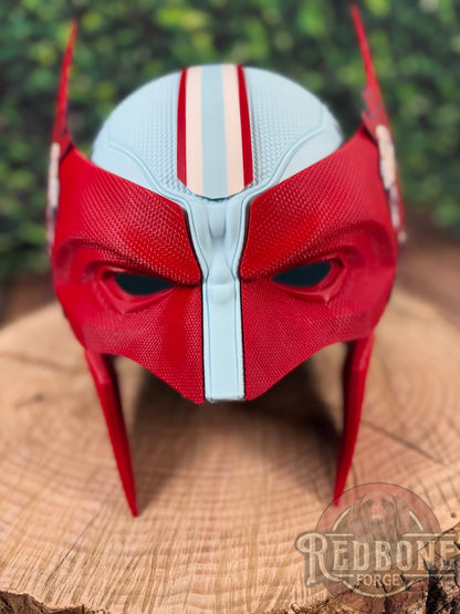 Mississippi-Inspired Powder Blue & Red Mutant Cowl