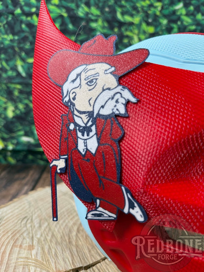 Mississippi-Inspired Powder Blue & Red Mutant Cowl