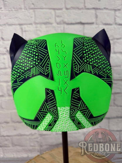 Seattle Inspired Seahawks Tribal Cat Warrior Helmet