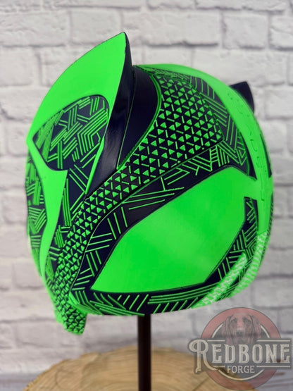 Seattle Inspired Seahawks Tribal Cat Warrior Helmet