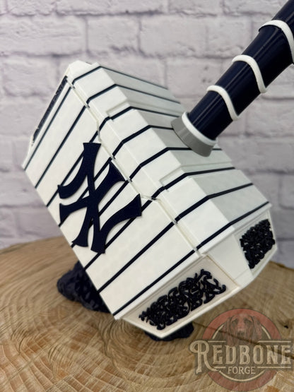 NY -Inspired Yankees Mjolnir Thor Hammer